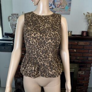 Leopard Print Peplum Top